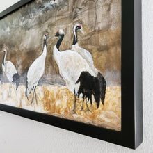 Load image into Gallery viewer, "Cranes in the Snow" Original Painting 24x12