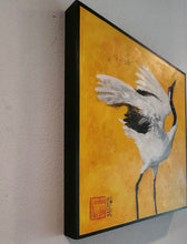Load image into Gallery viewer, "Dancing Crane I" Original Painting 18x18