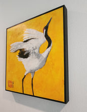 Load image into Gallery viewer, "Dancing Crane I" Original Painting 18x18