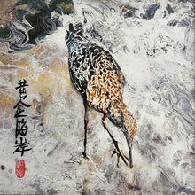 Load image into Gallery viewer, "Sandpiper Golden Shore" Sandpiper Bird Art Framed Print