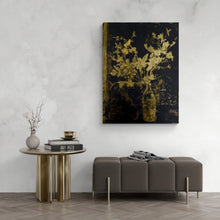 Load image into Gallery viewer, "Gold Brocade Vase and Blossoms" Floral Art Print