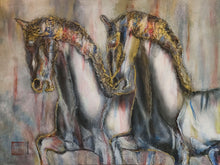 Load image into Gallery viewer, "Heavenly Conquerors" Ancient Horses Canvas Print by London Wilde