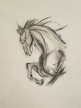 Load image into Gallery viewer, "Sumi Horse I" Horse Drawing Print by London Wilde