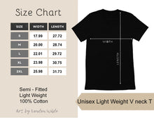 Load image into Gallery viewer, "Night Flowers" White Peony Unisex V Neck Cotton Tee