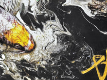 Load image into Gallery viewer, "Water Dragon" Koi Fish Art Print Framed 20x16