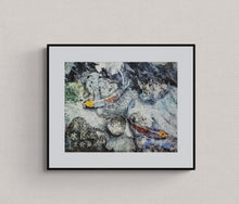 Load image into Gallery viewer, "Water Flow II" Koi Fish Art Framed Print 20 x 16