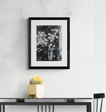Load image into Gallery viewer, "White Brocade Vase and Blossoms" Floral Art Print
