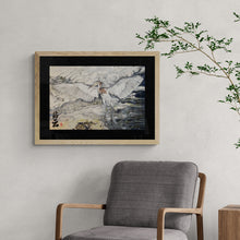 Load image into Gallery viewer, "Sea Cloud Crane" Crane Bird Framed Art Print 24 x 16