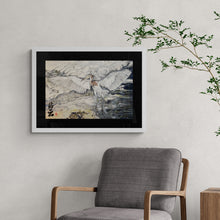 Load image into Gallery viewer, "Sea Cloud Crane" Crane Bird Framed Art Print 24 x 16