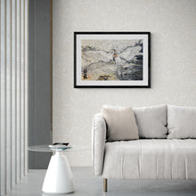 Load image into Gallery viewer, "Sea Cloud Crane" Crane Bird Framed Art Print 24 x 16