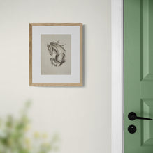 Load image into Gallery viewer, "Sumi Horse I" Horse Drawing Print by London Wilde