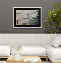 Load image into Gallery viewer, "Sea Cloud Crane" Crane Bird Framed Art Print 24 x 16