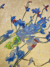 Load image into Gallery viewer, &quot;Blue and Red Flowers in Brocade Vase&quot; Original work on Paper
