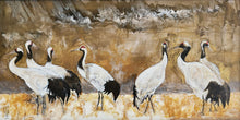 Load image into Gallery viewer, &quot;Cranes in the Snow&quot; Original Painting 24x12
