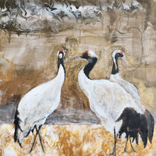 Load image into Gallery viewer, &quot;Cranes in the Snow&quot; Original Painting 24x12
