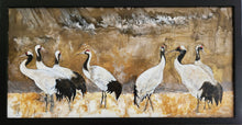 Load image into Gallery viewer, &quot;Cranes in the Snow&quot; Original Painting 24x12
