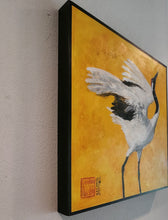 Load image into Gallery viewer, &quot;Dancing Crane I&quot; Original Painting 18x18
