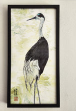 Load image into Gallery viewer, &quot;Spring Crane II&quot; Original Painting 12x24
