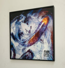 Load image into Gallery viewer, &quot;Winter Dragon&quot; Limited Edition Framed 16x16  Koi Print
