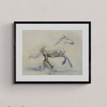 Load image into Gallery viewer, &quot;Sunrise Run Study&quot; Horse Drawing Print by London Wilde
